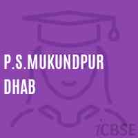 P.S.Mukundpur Dhab Primary School Logo