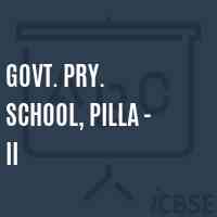 Govt. Pry. School, Pilla - Ii Logo