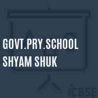 Govt.Pry.School Shyam Shuk Logo
