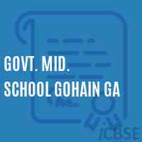 Govt. Mid. School Gohain Ga Logo