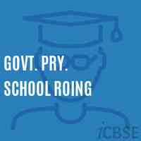 Govt. Pry. School Roing Logo