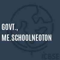 Govt., Me.Schoolneoton Logo