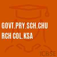 Govt.Pry.Sch.Church Col.Ksa Primary School Logo