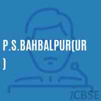 P.S.Bahbalpur(Ur) Primary School Logo
