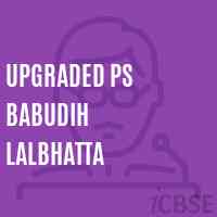 Upgraded Ps Babudih Lalbhatta Primary School Logo