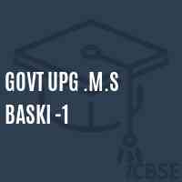 Govt Upg .M.S Baski -1 Middle School Logo