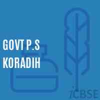 Govt P.S Koradih Primary School Logo