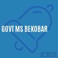 Govt Ms Bekobar Middle School Logo