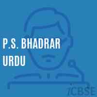 P.S. Bhadrar Urdu Primary School Logo