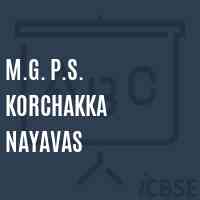 M.G. P.S. Korchakka Nayavas Primary School Logo