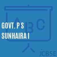 Govt. P S Sunhaira I Primary School Logo