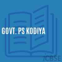 Govt. Ps Kodiya Primary School Logo