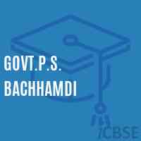 Govt.P.S. Bachhamdi Primary School Logo