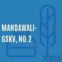 Mandawali- GSKV, No.2 Senior Secondary School Logo