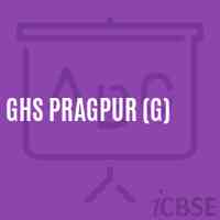 Ghs Pragpur (G) Secondary School Logo