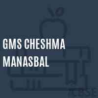 Gms Cheshma Manasbal Middle School Logo