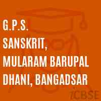 G.P.S. Sanskrit, Mularam Barupal Dhani, Bangadsar Primary School Logo