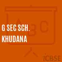 G Sec Sch. Khudana Secondary School Logo