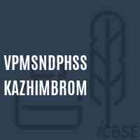 Vpmsndphss Kazhimbrom Senior Secondary School Logo