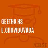 Geetha Hs E.Chowduvada Secondary School Logo