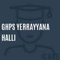 Ghps Yerrayyana Halli Middle School Logo
