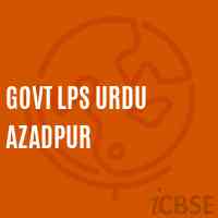 Govt Lps Urdu Azadpur Primary School Logo