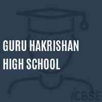 Guru Hakrishan High School Logo