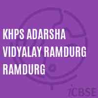 Khps Adarsha Vidyalay Ramdurg Ramdurg School Logo