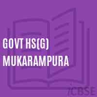 Govt Hs(G) Mukarampura Secondary School Logo