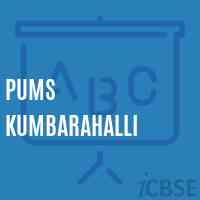 Pums Kumbarahalli Middle School Logo