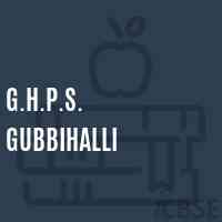 G.H.P.S. Gubbihalli Middle School Logo