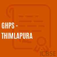 Ghps - Thimlapura Middle School Logo