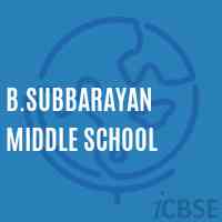 B.Subbarayan Middle School Logo