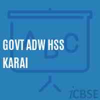 Govt Adw Hss Karai High School Logo