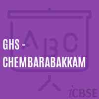 Ghs - Chembarabakkam Secondary School Logo