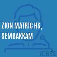 Zion Matric HS, Sembakkam Secondary School Logo