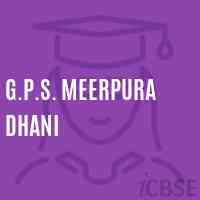 G.P.S. Meerpura Dhani Primary School Logo