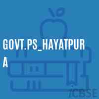 Govt.Ps_Hayatpura Primary School Logo