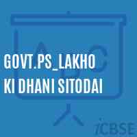 Govt.Ps_Lakho Ki Dhani Sitodai Primary School Logo