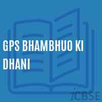 Gps Bhambhuo Ki Dhani Primary School Logo