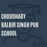 Choudhary Balbir Singh Pub School Logo