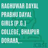 Raghuwar Dayal Prabhu Dayal Girls (P.G.) College, Bhaipur Doraha, Jahangirabad, Bulandshahr Logo
