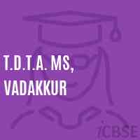 T.D.T.A. Ms, Vadakkur Middle School Logo