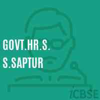 Govt.Hr.S. S.Saptur High School Logo