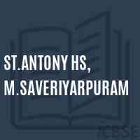 St.Antony Hs, M.Saveriyarpuram Secondary School Logo