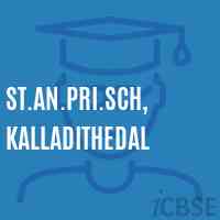 St.An.Pri.Sch, Kalladithedal Primary School Logo