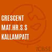 Crescent Mat.Hr.S.S Kallampatt High School Logo