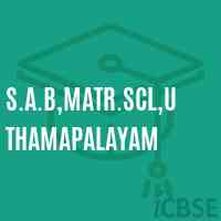 S.A.B,Matr.Scl,Uthamapalayam Senior Secondary School Logo