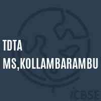 Tdta Ms,Kollambarambu Middle School Logo