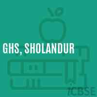 Ghs, Sholandur Secondary School Logo